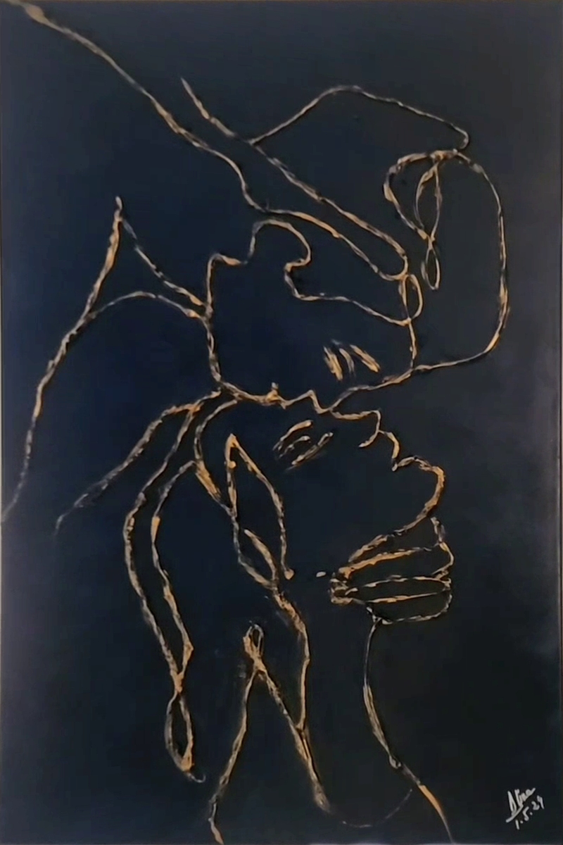 ArteDiAlina.com painting: Could I have this kiss forever?